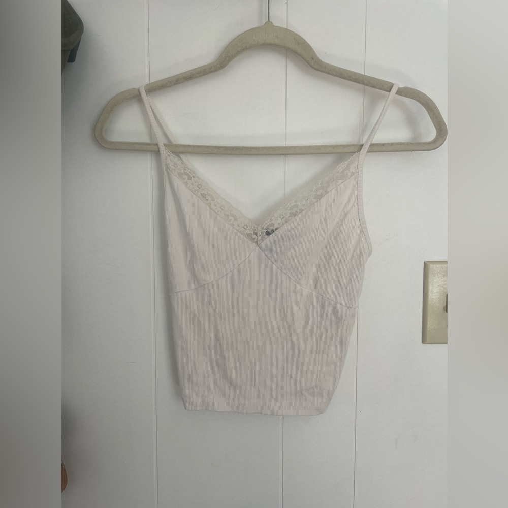 White tank top with lace